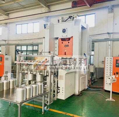 80 KN Servo H Frame Hydraulic Press Aluminium Container Making Machine With Mitsubishi PLC