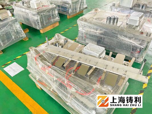 Mitsubishi PLC Pneumatic SMC Inverter Aluminum Food Container Machine 12000KG 24KW