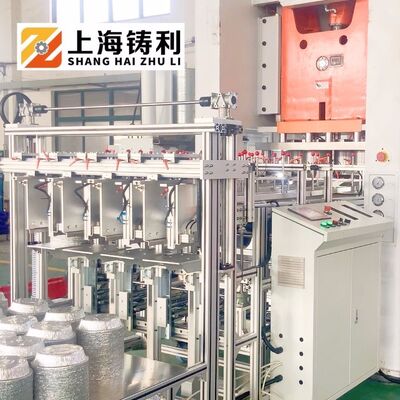 80T Automatic Aluminium Container Making Machine Precision Metal Forming Equipment