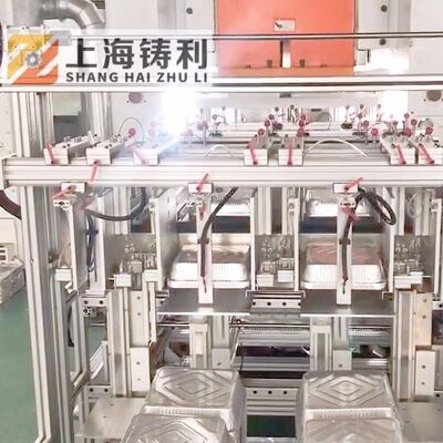 Servo H Frame Hydraulic aluminum foil container press line  65 Times Min Press