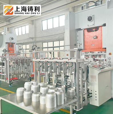 Mitsubishi PLC Controlled Pneumatic Aluminium Container Machine For Round Foil Pans
