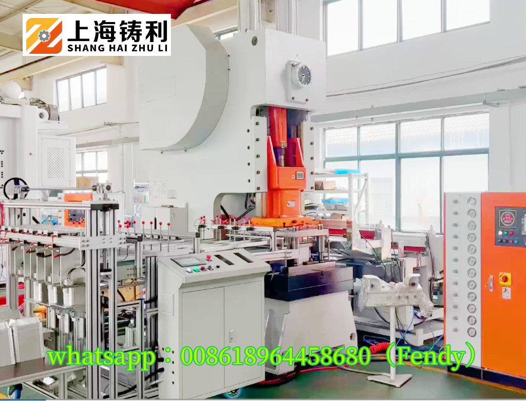 C Frame Round Aluminium Foil Container Machine Automatic ZL-T63 With Hole