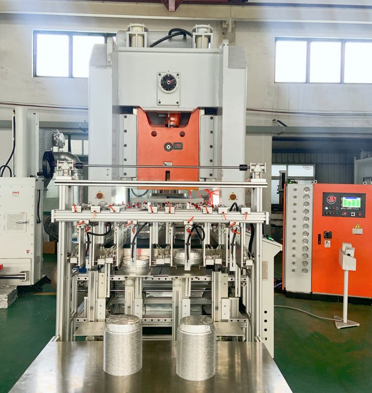Automatic 24KW Silver Plate Aluminium Food Container Making Machine 3800MM
